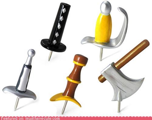 Medieval Weapons Pushpins