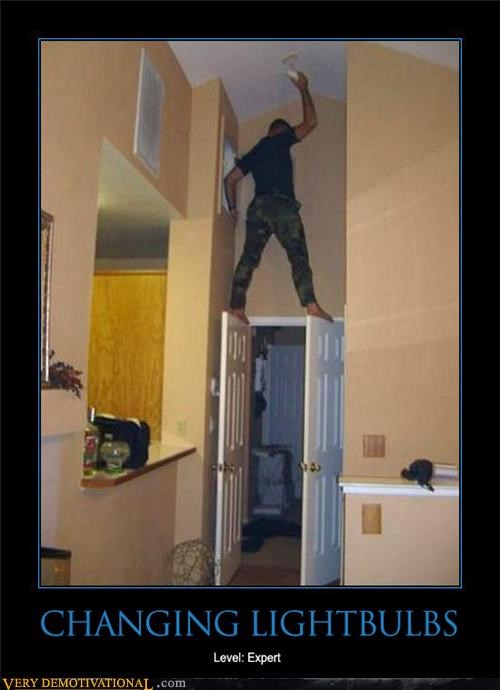 CHANGING LIGHTBULBS