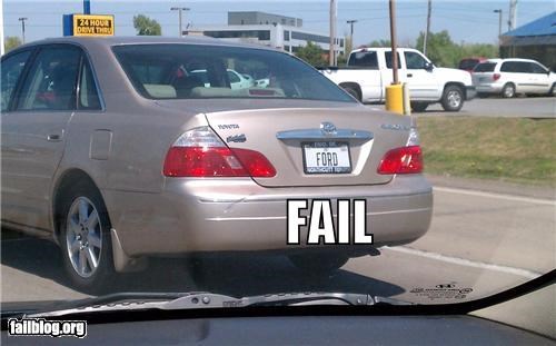 License Plate FAIL