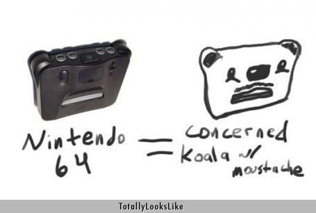 Nintendo 64 Totally Looks Like Concerned Koala With Mustache