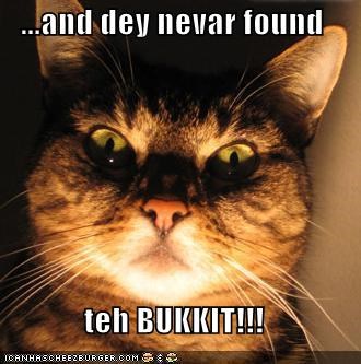 ...and dey nevar found  teh BUKKIT!!!