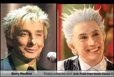 Barry Manilow Totally Looks Like Jack Frost from "Santa Clause 3"