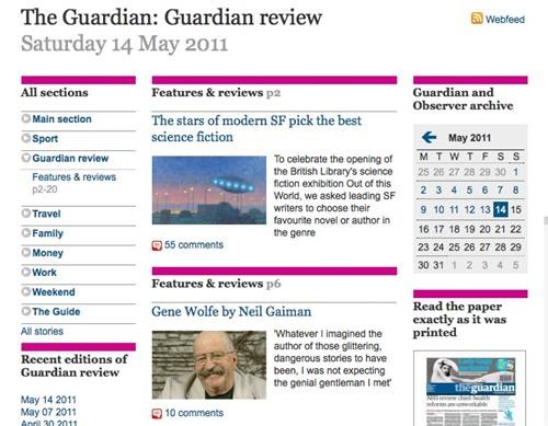 Science Fiction reviews of the Day
