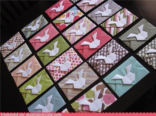 Origami Bunny Envelopes