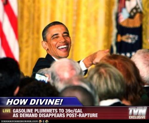 HOW DIVINE! - GASOLINE PLUMMETS TO 39c/GAL AS DEMAND DISAPPEARS POST-RAPTURE