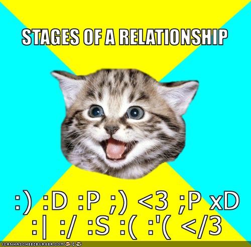 MemeCats: Happy Kitten's "Stages of a Relationship"