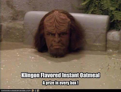 Klingon Flavored Instant Oatmeal