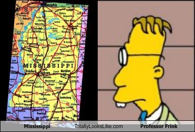 Mississippi Totally Looks Like Professor Frink