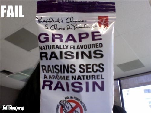 Raisin Flavour FAIL
