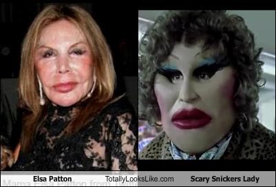 Elsa Patton Totally Looks Like Scary Snickers Lady