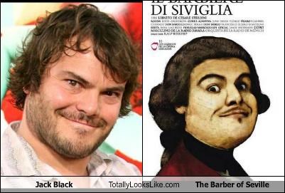 Jack Black Totally Looks Like "The Barber of Seville" Cover