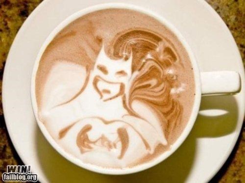 Batman Latte Art WIN
