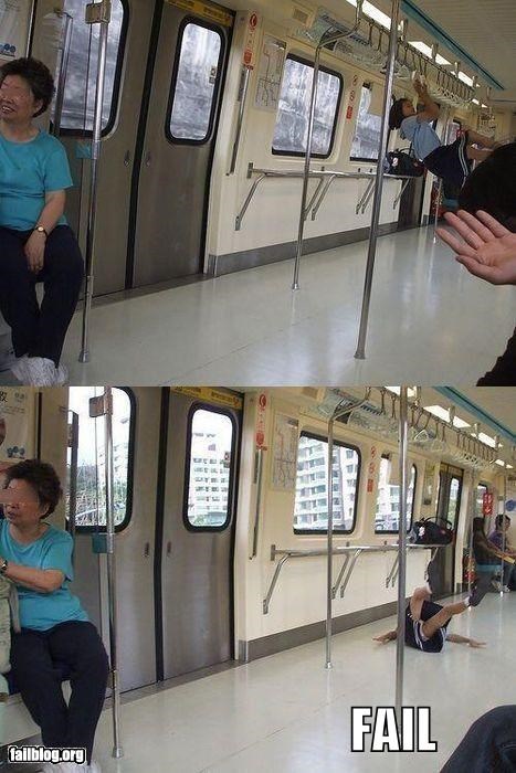 Showing Off on the Subway FAIL