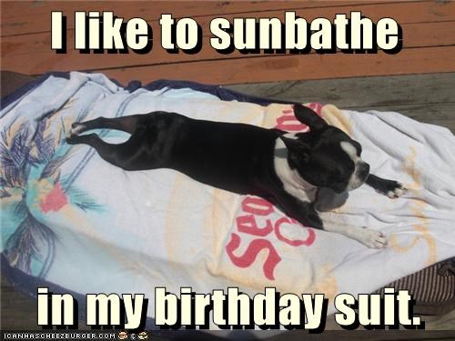 I like to sunbathe