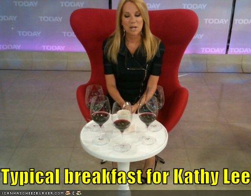 Typical breakfast for Kathy Lee