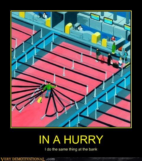 IN A HURRY