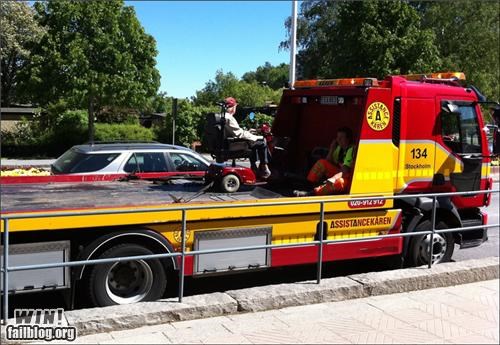 Towing WINtow truck, scooter,