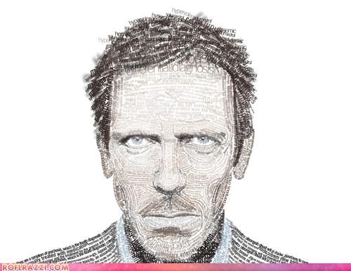 Portrait Of Hugh Laurie Made Of Type