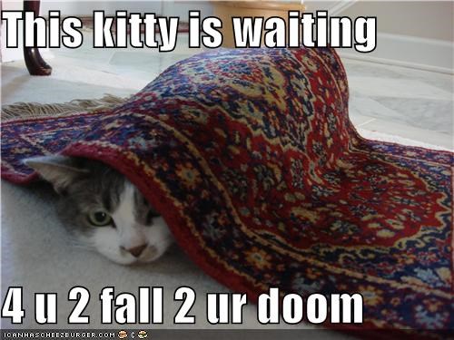 This kitty is waiting   4 u 2 fall 2 ur doom