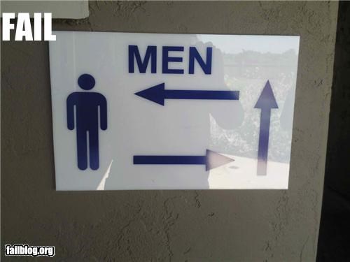 Bathroom Direction FAIL