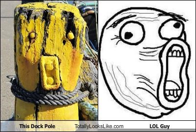 This Dock Pole Totally Looks Like LOL Guy