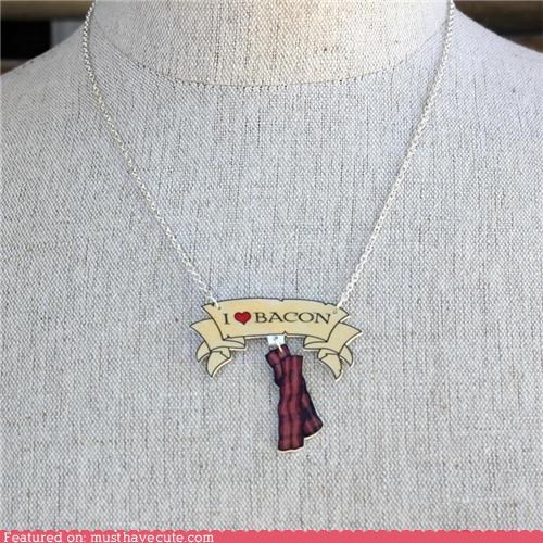 I Love Bacon Necklace
