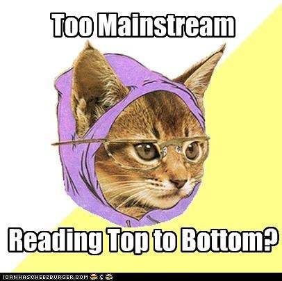 Hipster Kitty: Also, Reading Left to Right