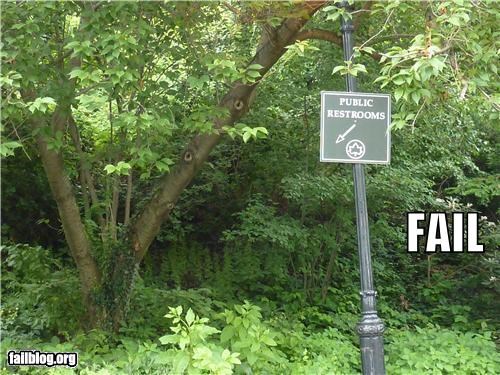 Restroom Location FAIL