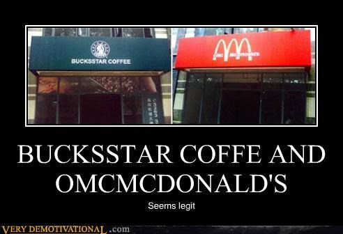 BUCKSSTAR COFFE AND OMCMCDONALD'S