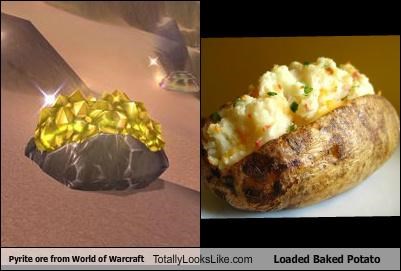 Pyrite Ore From World of Warcraft Totally Looks Like A Loaded Baked Potato