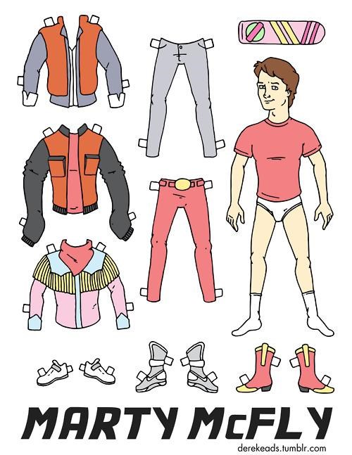 Marty McFly Paper Doll of the Day