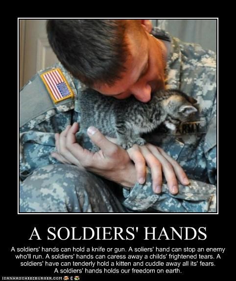 A SOLDIERS' HANDS