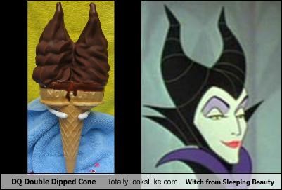 DQ Double Dipped Cone Totally Looks Like Witch From Disney's "Sleeping Beauty"