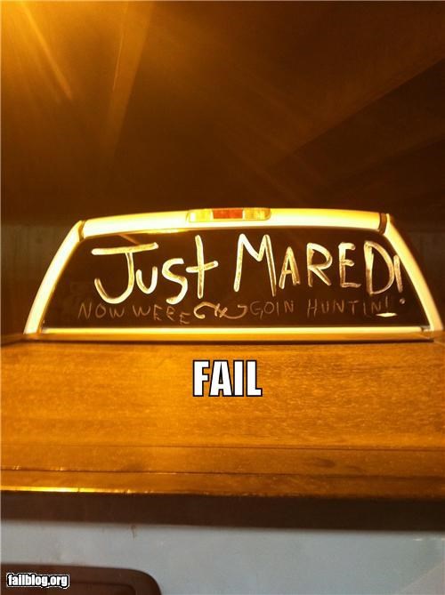 Just Married FAIL