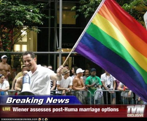 Breaking News - Wiener assesses post-Huma marriage options