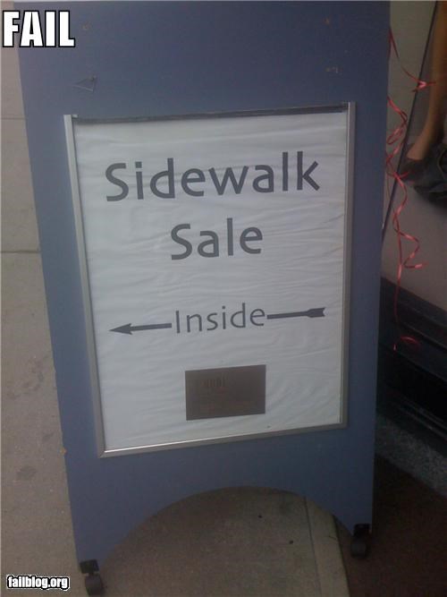 Sidewalk Sale FAIL