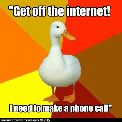 Technologically Impaired Duck Has to Fax Something Afterwards