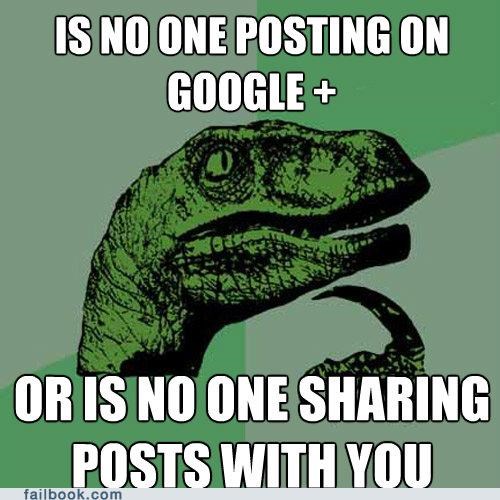 Philosoraptor: Google+ Popularity