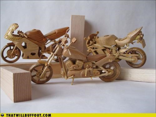 Cool Thing: Miniature Wooden Motorcycles