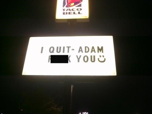 Sign Of Resignation of the Day