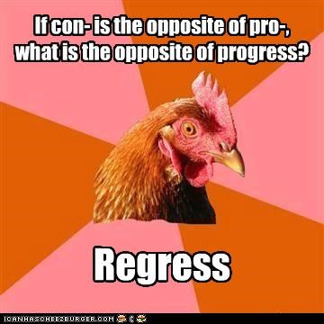 Anti-Joke Chicken: These Jokes Are Retrogressing