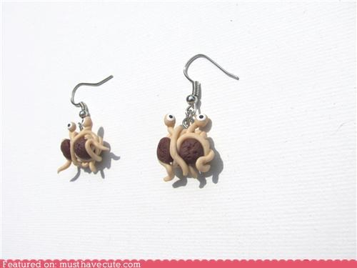 Flying Spaghetti Monster Earrings