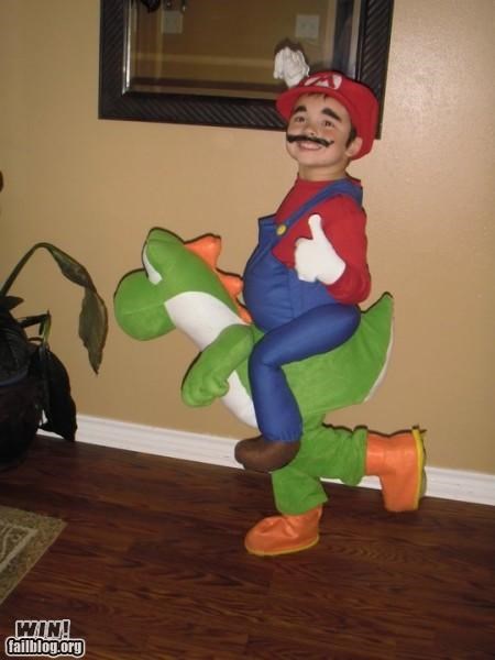 Mario and Yoshi Costume WIN