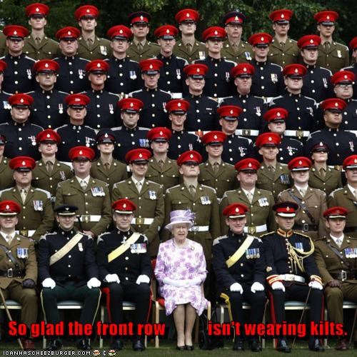 So glad the front row            isn't wearing kilts.