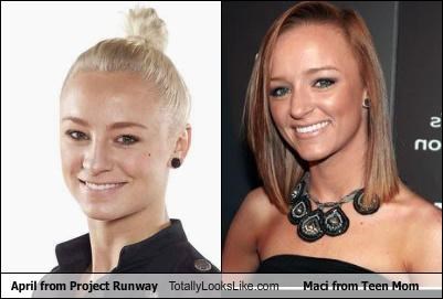 April from Project Runway Totally Looks Like Maci from Teen Mom