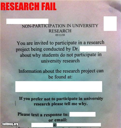 Research Study FAIL