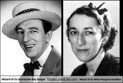 "Wizard of Oz" Scarecrow Ray Bolger Totally Looks Like "Wizard of Oz" Witch Margaret Hamilton