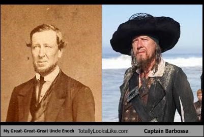 My Great-Great-Great Uncle Enoch Totally Looks Like Captain Barbossa (Geoffrey Rush) 