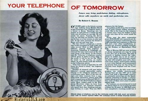 Your Telephone Of Tomorrow!
