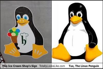 This Ice Cream Shop’s Sign Totally Looks Like Tux, The Linux Penguin